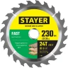 Пильный диск по дереву, 230 x 32/30 мм, 24Т, быстрый рез, STAYER Fast 3680-230-32-24_z01 — фото 1