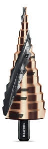 Сверло ступенчатое, COBALT 4-39мм, 14 ступеней, азотирование, винтовая спираль, KRAFTOOL 29691-4-39-14