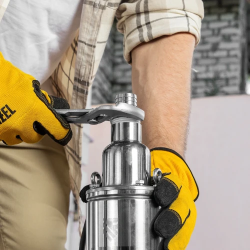 Скважинный насос DWS-4-150, винтовой, диаметр 4", 1300 Вт, 2000 л/ч, напор 150 м Denzel 97254 — фото 9