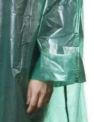 Плащ-дождевик, зеленый, S-XL, 50 микрон, STAYER полиэтилен 11610