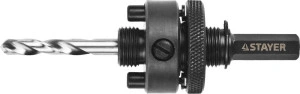 5 мм) державка для биметаллических коронок 32-160 мм, STAYER HEX 3/8" (9 29548