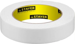 Двухсторонняя клейкая лента, 25 мм, 5 м, белая, на вспененной основе, STAYER 12231-25-05
