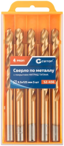 Сверло по металлу Profi с титановым покрытием, 9,5х125 мм (5 шт) CUTOP 52-456 — фото 3
