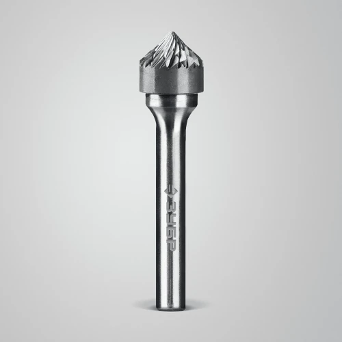 Твердосплавная борфреза, 12х6 мм, тип K (зенкер с вершиной 90°), хв-к 6 мм, ЗУБР 28809-12-6 — фото 5