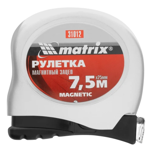 Рулетка Magnetic,7,5 м х 25 мм,магнитный зацеп Matrix 31012 — фото 4