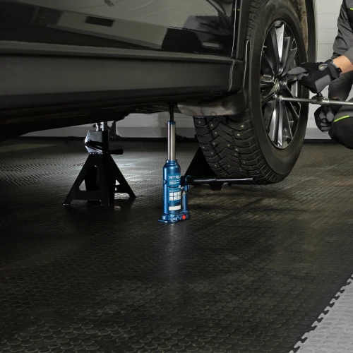 Домкрат гидравлический бутылочный, 2 т, h подъема 178-338 мм, в пластиковом кейсе Stels 51172 — фото 3