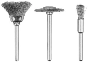 Корщетки из нержавеющей стали, набор 3 шт. FIT 36906