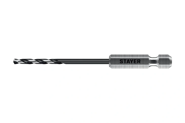 НЕХ-1/4", d 2.5 х 79 мм, сверло по металлу для винтовёртов и шуруповертов IMPACT READY STAYER 29603-2.5 — фото 1