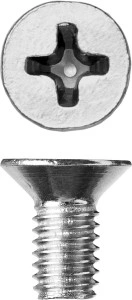 Винт с потайной головкой, кл. пр. 4.8, M5 х 12 мм, цинк, 5 кг, ЗУБР DIN 965 303110-05-012