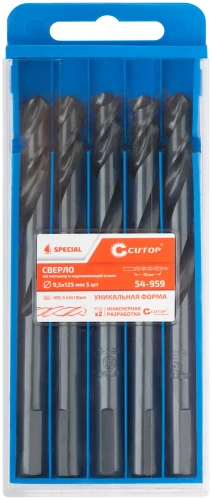 Сверло по металлу Special, HSS-G, 9,5 х 125/72 мм (5 шт) CUTOP 54-959 — фото 3