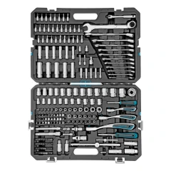 Набор инструментов, 1/2", 3/8", 1/4", CrV, 120 зубьев, 216 предметов Gross 14157