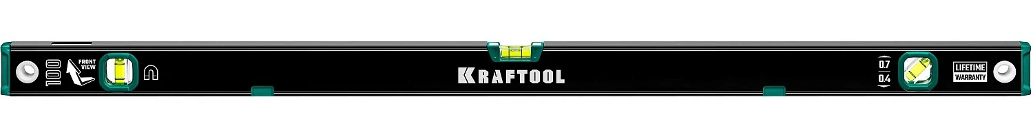 Магнитный уровень, 1000 мм, усиленный профиль, с зеркальным глазком, KRAFTOOL 34785-100 — фото 2