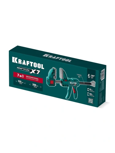 Многофункциональная быстрозажимная струбцина, 150 х 85 мм, KRAFTOOL KRAFTFLEX X7 150 32777-150 — фото 2