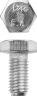 Болт, кл. пр. 5.8, M12 х 20 мм, цинк, 5 кг, ЗУБР ГОСТ 7798-70 303080-12-020 — фото 1