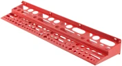 Полка для инструмента пластиковая красная, 96 отверстий, 610х150 мм FIT 65706 — фото 2