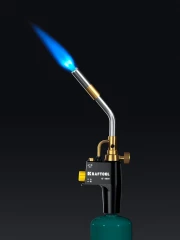 Газовая горелка Blue Fire, с пьезоподжигом на баллон турбо нагрев + 30% 2000°C, KRAFTOOL KF-9000 55510