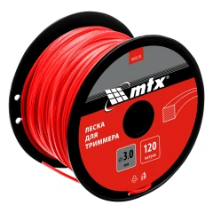 Леска для триммера квадрат 3,0 мм х 120 м, на катушке MTX 96878