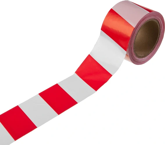 Сигнальная лента, 75 мм, 150 м, красно-белая, STAYER MAXTape 12241-75-150 — фото 3