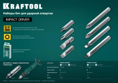 Набор бит для ударной отвертки, 36 мм, 4 шт, KRAFTOOL 25551