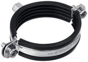 Трубный хомут с гайкой, 2 1/2", М8/М10, цинк, 10 шт, ЗУБР 37880-75-80