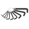 Набор ключей имбусовых Torx 9 шт: T10, 15, 20, 25, 27, 30, 40, 45, 50, оксидированные, на кольце Sparta 112667 — фото 2
