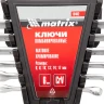 Набор ключей комбинированных, 6-17 мм, 6 шт, CrV, матовый хром Matrix 15402 — фото 4