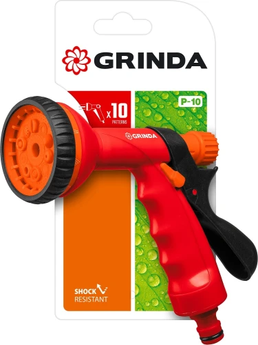 Поливочный пистолет, 10 режимов, курок сзади, пластиковый, GRINDA P-10 8-427373_z01 — фото 2