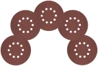 Круги шлифовальные с отверстиями (липучка), алюминий-оксидные, 225 мм, 5 шт. Р 36 FIT 39891 — фото 7