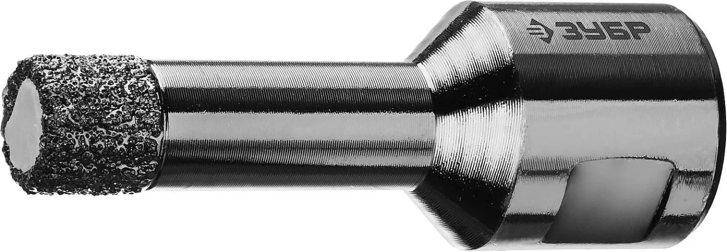 Вакуумная алмазная коронка, d 12 мм, (М14, 15 мм кромка), ЗУБР АВК 29865-12-M14 — фото 1