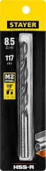 Сверло по металлу, 8.5 х 117 мм, быстрорежущая сталь P6M5, STAYER HSS-R 29602-8.5