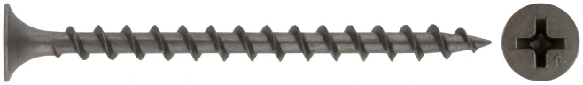 Саморезы черные по гипроку к дереву 3,5 х 51 (фасовка 17 шт.) XВАТ 22051-2 — фото 1