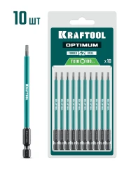 Биты, 100 мм, 10 шт, KRAFTOOL OPTIMUM TX 10 26126-10-100-S10