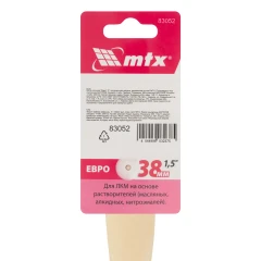 Кисть плоская "Евро" 1.5", натуральная щетина, деревянная ручка MTX 83052