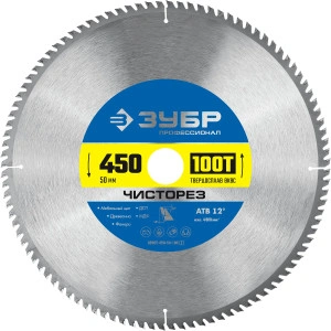 Пильный диск по дереву, 450 x 50 мм, 100Т, ЗУБР Чисторез 36905-450-50-100_z01