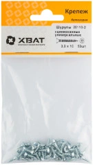 Шурупы оцинкованные, универсальные 3 х 10 (фасовка 53 шт.) XВАТ 20110-2