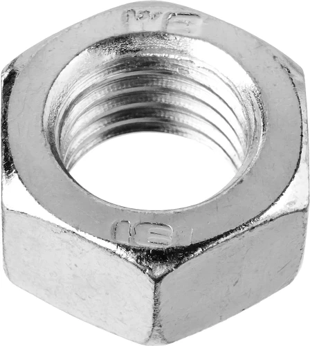 Шестигранная гайка, кл. пр. 6, M5, цинк, 45 шт, ЗУБР ГОСТ ISO 4032-2014 303556-05 — фото 1