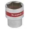 Головка торцевая, 24 мм, шестигранная, CrV, под квадрат 1/2, хромированная Matrix 13124 — фото 1