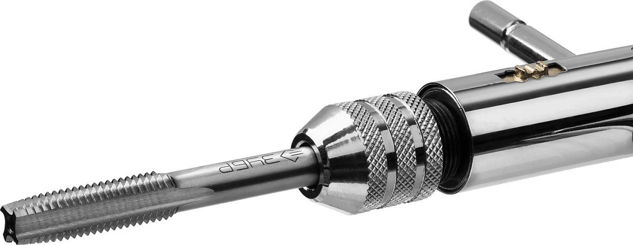 Метчикодержатель с храповым механизмом и реверсом, ЗУБР для M3-M10 28137-85_z01 — фото 4