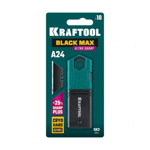 Трапециевидные лезвия, 10 шт, KRAFTOOL BlackMax-A24 09624-S10 — фото 2