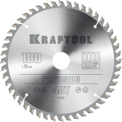 Пильный диск по дереву, 180 х 20 мм, 48Т, KRAFTOOL Precision 36952-180-20