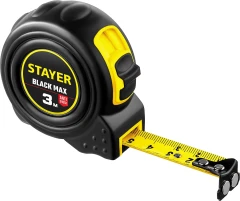 Рулетка с двумя фиксаторами, 3 м х 16 мм, STAYER BlackMax 3410-03_z02