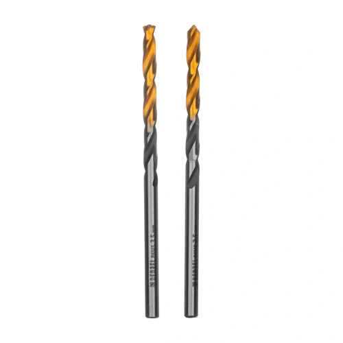Сверло спиральное по металлу 3,5 x 70мм, Р6М5, Golden Tip, многогранная заточка, 2шт. Denzel 718270 — фото 1