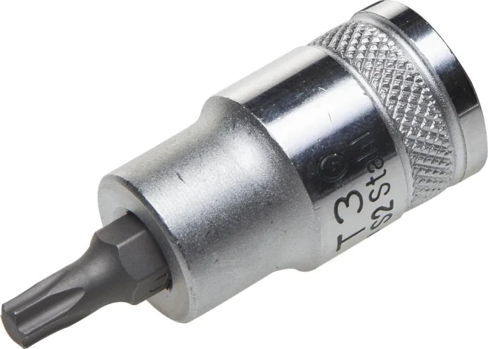 Торцовая бита-головка «INDUSTRIE QUALITAT», материал S2, TORX, сатинированная, 1/2", Т30 KRAFTOOL 27905-30_z01 — фото 1