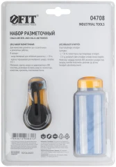 Шнур малярный отбойный, ABS пластиковый прорезиненный корпус 30 м + краска разметочная 115 гр. FIT 4708