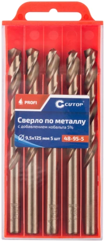 Сверло по металлу Profi с кобальтом 5%, 9,5 x 125 мм (5 шт) CUTOP 48-95-5 — фото 3
