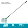 Веерные грабли, 440 х 250 х 1630 мм, 22 плоских зубца, алюминиевый черенок, GRINDA PR-40 ALU 39586 — фото 2