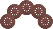 Круги шлифовальные с отверстиями (липучка), алюминий-оксидные, 225 мм, 5 шт. Р 150 FIT 39897 — фото 7