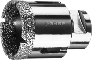 Вакуумная алмазная коронка, d 44 мм, (М14, 15 мм кромка), ЗУБР АВК 29865-44