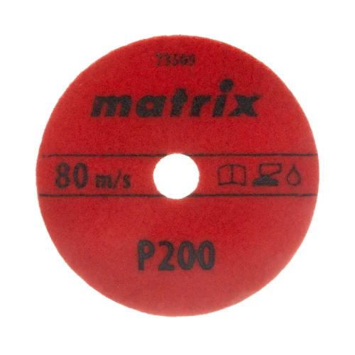 Алмазный гибкий шлифовальный круг, 100 мм, P200, мокрое шлифование, 5 шт. Matrix 73509 — фото 3