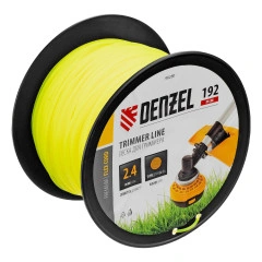 Леска для триммера круглая, 2,4мм х 192м, на DIN катушке FLEX CORD Denzel 96280